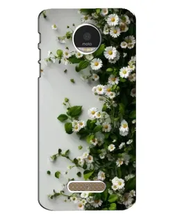Чехол для Motorola MOTO Z Play с картинкой «Ветка мелких белых цветов» Чехол для Motorola MOTO Z Play с картинкой «Ветка мелких белых цветов»
