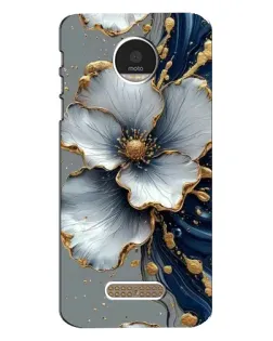 Чехол для Motorola MOTO Z Play с картинкой «Белый цветок и золотой флюид» Чехол для Motorola MOTO Z Play с картинкой «Белый цветок и золотой флюид»