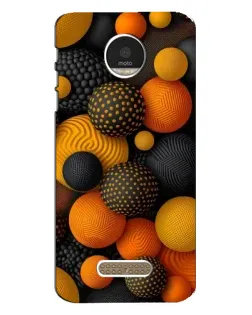 Чехол для Motorola MOTO Z Play с картинкой «Объемные оранжевые сферы»