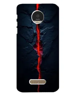 Чехол для Motorola MOTO Z Play с картинкой «Kрасная лавовая трещина»