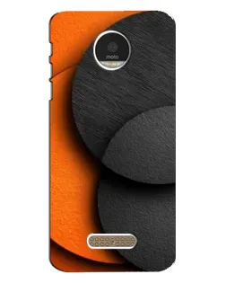 Чехол для Motorola MOTO Z Play с картинкой «Геометрия оранжевых кругов»