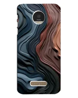 Чехол для Motorola MOTO Z Play с картинкой «Цветные волны каньона»