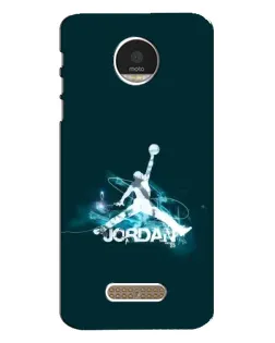 Чехол для Motorola MOTO Z с картинкой «Jordan Blue Fire»