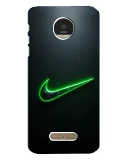 Чехол для Motorola MOTO Z с картинкой «Неоновый контур Nike»