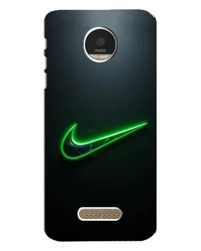 Чехол для Motorola MOTO Z с картинкой «Неоновый контур Nike»