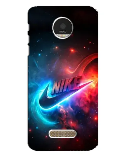 Чехол для Motorola MOTO Z с картинкой «Огненный логотип Nike»
