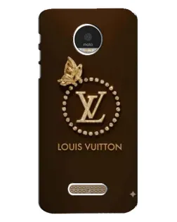 Чехол для Motorola MOTO Z с картинкой «LV — золотая печать»