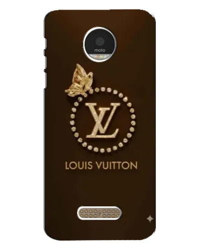 Чехол для Motorola MOTO Z с картинкой «LV — золотая печать»