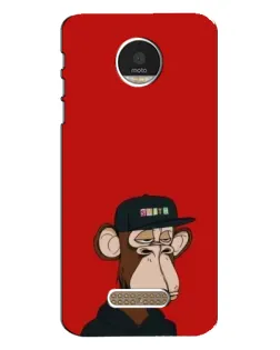 Чехол для Motorola MOTO Z с картинкой «Bored Ape — красный фон» Чехол для Motorola MOTO Z с картинкой «Bored Ape — красный фон»