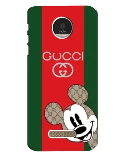 Чехол для Motorola MOTO Z с картинкой «Gucci — полосы и Микки»