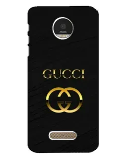 Чехол для Motorola MOTO Z с картинкой «Золотой логотип Gucci»