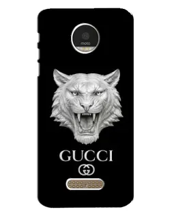 Чехол для Motorola MOTO Z с картинкой «Gucci — серебряный лев»
