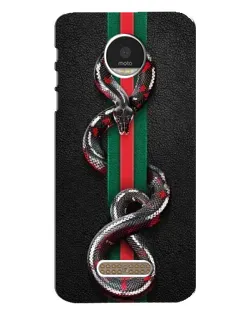 Чехол для Motorola MOTO Z с картинкой «Gucci — змея на полосе»
