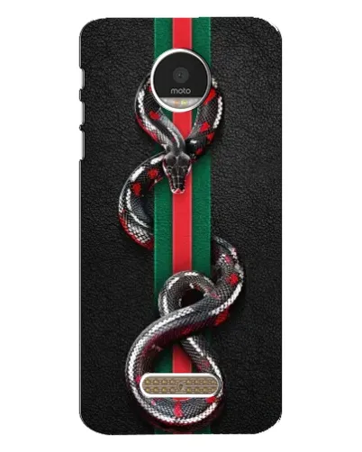 Чехол для Motorola MOTO Z с картинкой «Gucci — змея на полосе» Чехол для Motorola MOTO Z с картинкой «Gucci — змея на полосе»