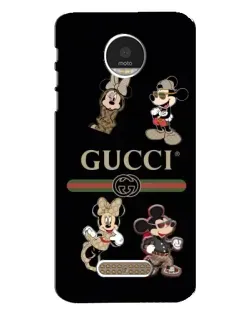 Чехол для Motorola MOTO Z с картинкой «Gucci — герои Disney и монограмма»