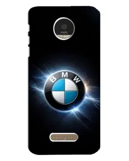 Чехол для Motorola MOTO Z с картинкой «BMW — неоновое сияние»