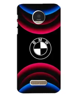 Чехол для Motorola MOTO Z с картинкой «Логотип BMW и неоновые дуги»