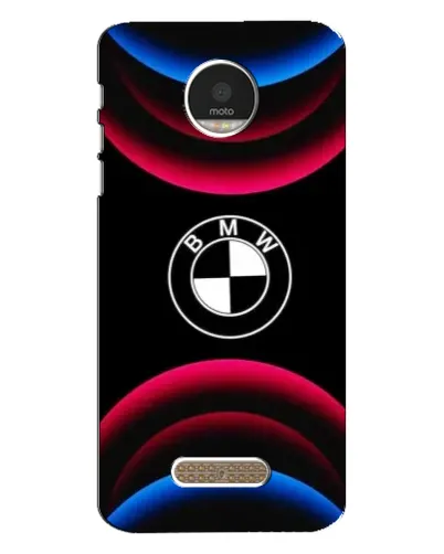 Чехол для Motorola MOTO Z с картинкой «Логотип BMW и неоновые дуги» Чехол для Motorola MOTO Z с картинкой «Логотип BMW и неоновые дуги»