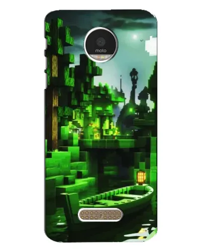 Чехол для Motorola MOTO Z с картинкой «Minecraft лесной пейзаж»