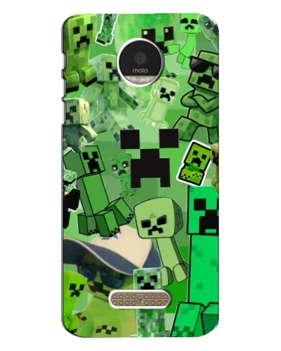 Чехол для Motorola MOTO Z с картинкой «Криперы Minecraft»