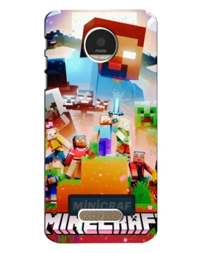 Чехол для Motorola MOTO Z с картинкой «Minecraft герои игры»
