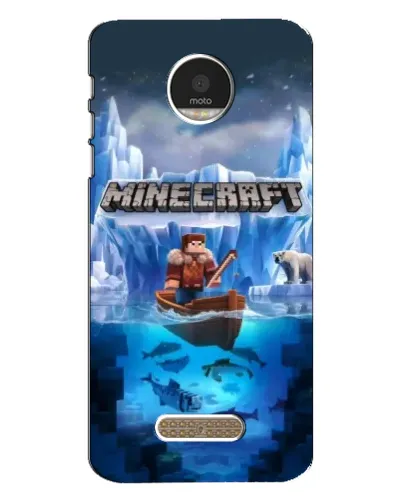Чехол для Motorola MOTO Z с картинкой «Minecraft ледяной мир»