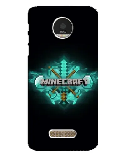 Чехол для Motorola MOTO Z с картинкой «Minecraft Diamond лого»