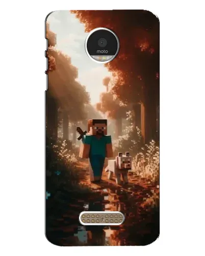 Чехол для Motorola MOTO Z с картинкой «Стив в лесу»