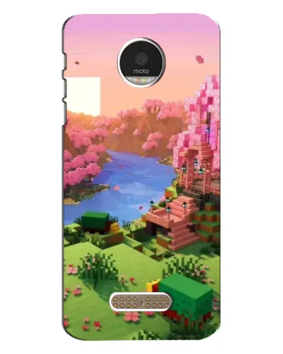 Чехол для Motorola MOTO Z с картинкой «Розовое дерево Minecraft»