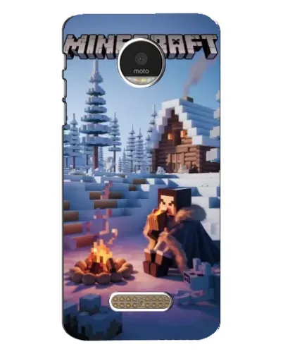 Чехол для Motorola MOTO Z с картинкой «Зимний Minecraft»