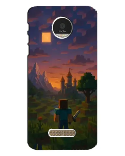 Чехол для Motorola MOTO Z с картинкой «Стив у башни»