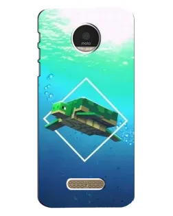 Чехол для Motorola MOTO Z с картинкой «Черепаха Minecraft»