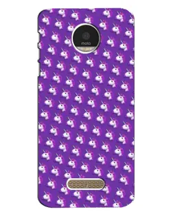 Чехол для Motorola MOTO Z с картинкой «Единороги на фиолетовом»