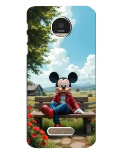Чехол для Motorola MOTO Z с картинкой «Микки на скамейке»