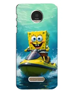 Чехол для Motorola MOTO Z с картинкой «Спанч Боб на гидроцикле»