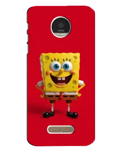 Чехол для Motorola MOTO Z с картинкой «Спанч Боб на красном»