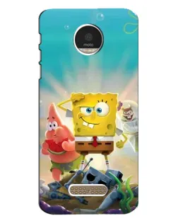 Чехол для Motorola MOTO Z с картинкой «Спанч Боб победитель»