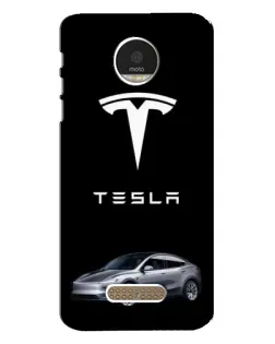 Чехол для Motorola MOTO Z с картинкой «Tesla Model Y»