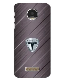 Чехол для Motorola MOTO Z с картинкой «Металлическая текстура Tesla»