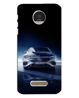 Чехол для Motorola MOTO Z с картинкой «Ночной Mercedes EQ»