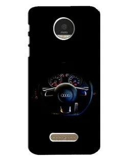 Чехол для Motorola MOTO Z с картинкой «Салон Audi — руль»