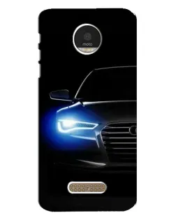 Чехол для Motorola MOTO Z с картинкой «Неоновый взгляд Audi»