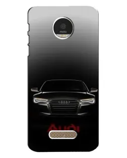 Чехол для Motorola MOTO Z с картинкой «Audi — градиентный контур»