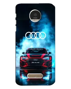 Чехол для Motorola MOTO Z с картинкой «Audi Sport — неон»