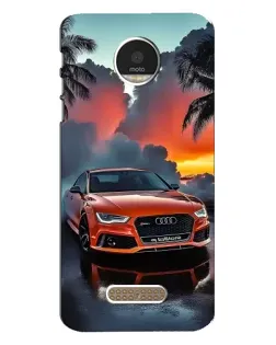 Чехол для Motorola MOTO Z с картинкой «Audi — закат»
