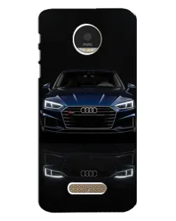 Чехол для Motorola MOTO Z с картинкой «Audi — ночное отражение»