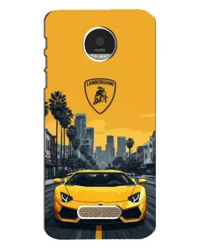 Чехол для Motorola MOTO Z с картинкой «Желтый Lamborghini город» Чехол для Motorola MOTO Z с картинкой «Желтый Lamborghini город»