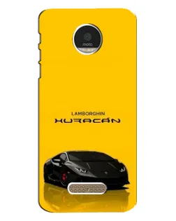 Чехол для Motorola MOTO Z с картинкой «Lamborghini Huracan черный»