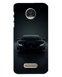 Чехол для Motorola MOTO Z с картинкой «Черный Lamborghini Aventador»