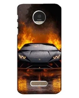 Чехол для Motorola MOTO Z с картинкой «Lamborghini в огне»